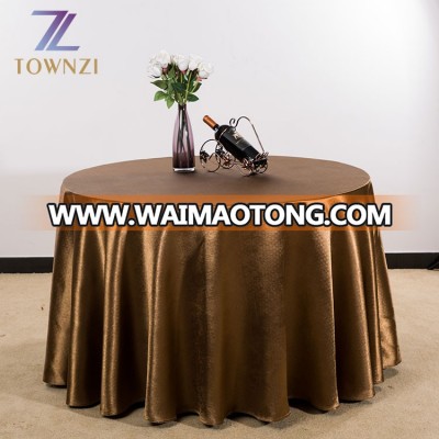 Luxury Restaurant Decorative Polyester Linen Embroidery Designs Banquet Elegant Woven Wedding Tablecloth