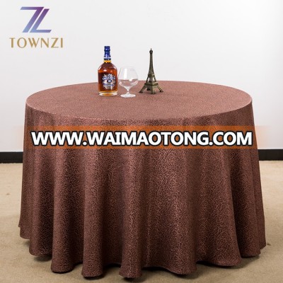 100% Polyester Wedding Restaurant Linen Round Durable Tablecloths for Wholesale