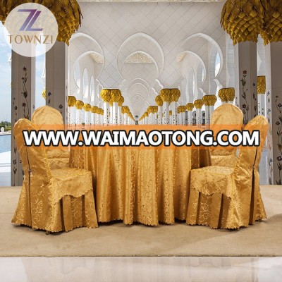 Wholesale China Supplier Round Polyester Jacquard Wedding Banquet Embroidery Table Cloth