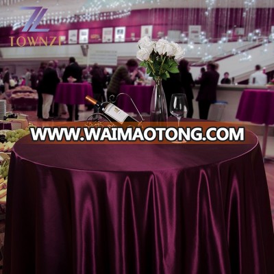 Purple Round Wedding Tablecloth Wholesale Linen Table Cloth China Factory Polyester Table Cloth