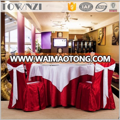 100% Polyester Material Factory Sell Wedding Chair Cover Decoration Hotel Linen Wedding Table Cloth Chair Cover