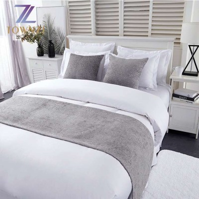 Townzi Wholesale Luxury 5 Star White Custom 100% Cotton Textile Hotel Satin Bed Sheets